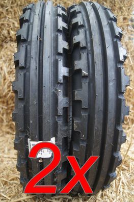 2 x Reifen inkl- Schlauch 4-00-15 (GV), TT, 4PR für Traktor, ASF, AS Front, BKT