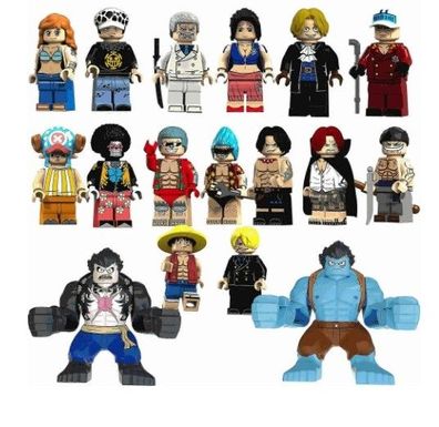 17 Stück One Piece Action Figuren Baustein-Sets 1,77 / 3,14 Zoll Sammler Anime One Pi