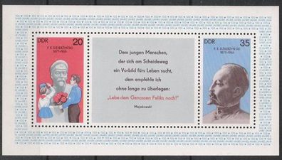 DDR Block Nr.49 * * Feliks Dserschinskij 1977, postfrisch