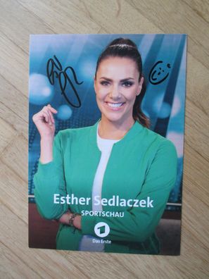 WDR Sportschau Esther Sedlaczek - handsigniertes Autogramm!!