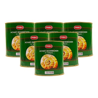 Food-United Achat-Schnecken 6 x Dose Füllmenge 800g ATG 455g, 144 Stück