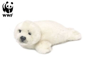 WWF Plüschtier Robbe (weiß, 24cm) lebensecht Kuscheltier Stofftier Seal