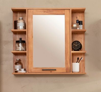 Spiegelschrank 80x71cm 'Albany' Akazie massiv lackiert