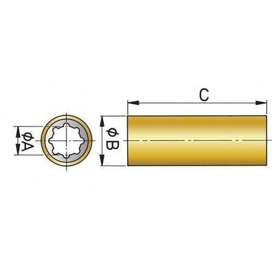 Vetus Gummilager mit Messingmantel 65mm RL6585