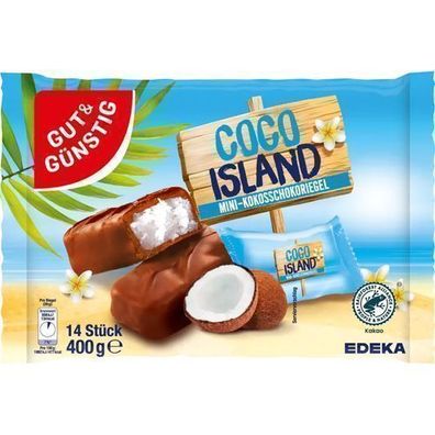 G&G Mini-Kokos-Schokoriegel 400 g - Leckere Schokoladensnacks aus Deutschland