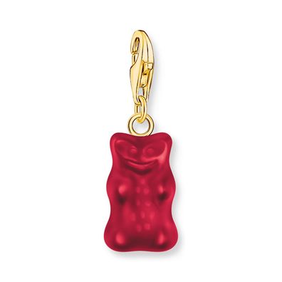 Thomas Sabo Schmuck Charm-Anhänger Goldbären Rot vergoldet 2190-413-10