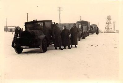 LKW Kolonne auf dem Marsch Ostfront Russland