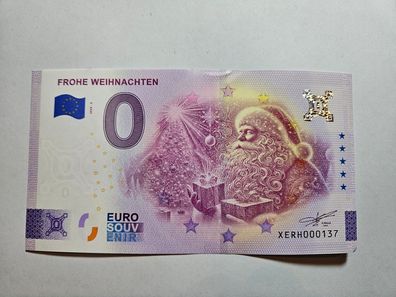 0 Euro Schein Frohe Weihnachten XERH 2024-4