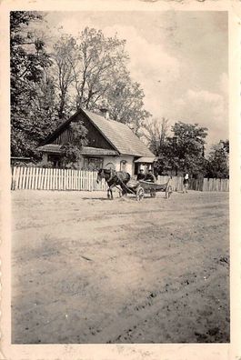 Russ. Bauer Panjewagen Rollbahn Ostfront Russland