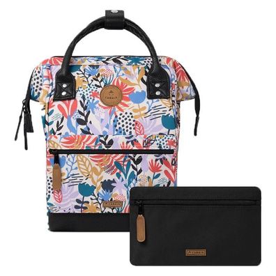 CABAIA Rucksack Lusaka black graphic flower 12L