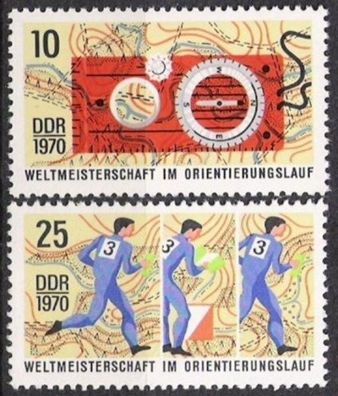 DDR Nr.1605/06 * * WM im Orientierungslauf 1970, postfrisch