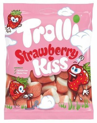 Trolli Kiss Erdbeeren Gummibärchen 150 g - Fruchtiger Genuss aus Deutschland