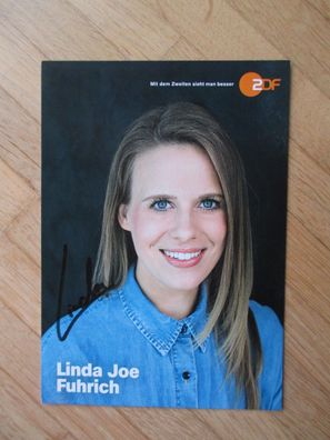 ZDF Fernsehmoderatorin Linda Joe Fuhrich - handsigniertes Autogramm!!