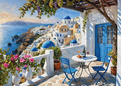 Buntes Santorin