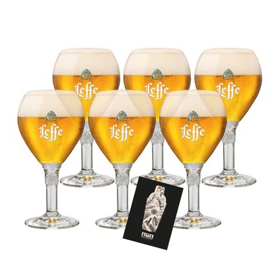 Leffe 6er-Set Bierglas 6 x Glas 33cl geeicht