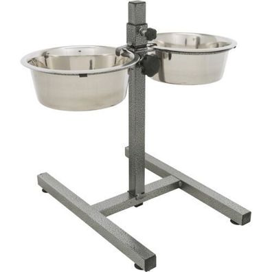 Trixie Hundebar Edelstahl/Metall 2×1,8 l/ø 21 cm erhöhter Futternapf Futterbar