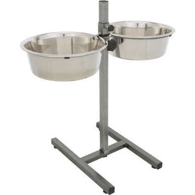 Trixie Hundebar, Edelstahl/Metall 2 × 4,5 l/ø 29 cm höhenverstellbar Ständer