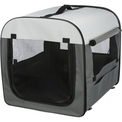 Trixie Soft Kennel Hund Box Transportbox Basic S 50×50×60 cm dunkelgrau/hellgrau