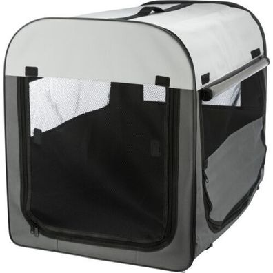 Trixie Soft Kennel Hund Box Transportbox Basic M 55×65×80 cm dunkelgrau/hellgrau