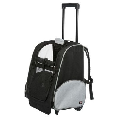 Trixie Trolley/Trixie Rucksack Hund 32 × 45 × 25 cm, schwarz/grau