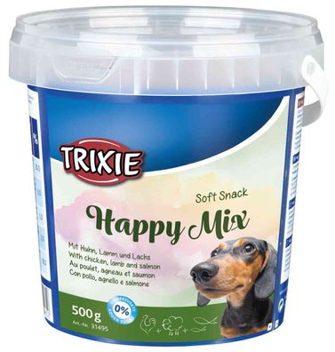 Trixie 500g Soft Snack Happy Mix Dog Hund Energie Futter