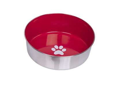 Nobby Edelstahlnapf HEAVY PAW, rutschfestrot; 24,0 cm 2,70 ltr