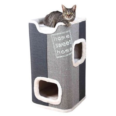 Trixie Cat Tower Katze Kratzbaum Jorge 78 cm, anthrazit/lichtgrau/grau