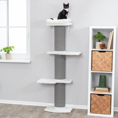 Trixie Kratzbaum Katze Cat Acadia mit Wandbefestigung 160 cm, grau