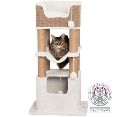 Trixie Kratzbaum Katze Cat XXL Lucano 110 cm, weiß/taupe