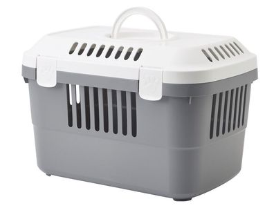 Nobby Transportbox Discovery 1grau 48,5 x 33 x 31,5 cm Katze Hund Welpe Box