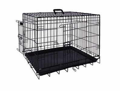 Nobby Transportkaefig faltbarschwarz 109 x 71 x 79 cm Transportbox Hund Dog