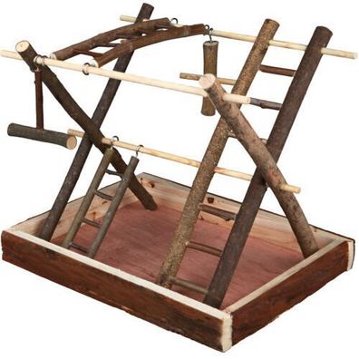 Trixie Spielplatz Kanarien Wellensittiche, Rindenholz 35 × 27 × 30 cm