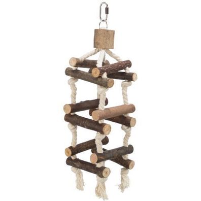 Trixie Strickleiterturm Tau Rindenholz 34 cm Kanarien, Wellensittiche