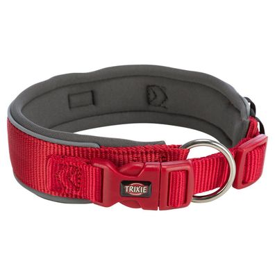 Trixie Premium Hunde Halsband, extra breit, rot/grafit, diverse Größen