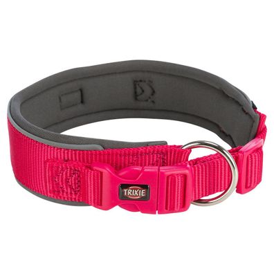 Trixie Premium Hunde Halsband, extra breit, fuchsia/grafit, diverse Größen, NEU