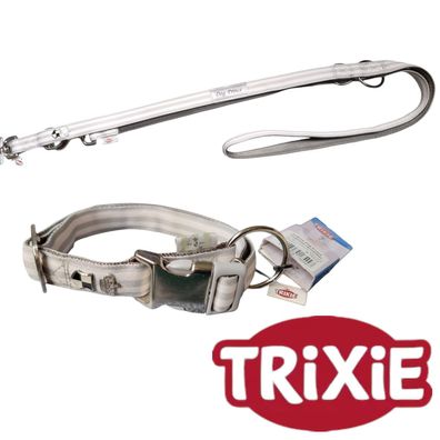 Trixie Set Halsband L-XL u Leine 2m 3fach verst. Dog Prince Prinzessin Maja Hund