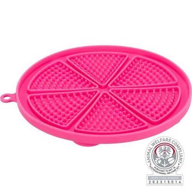 Trixie Lickn Snack Matte mit Saugnäpfen, Silikon ø 18 cm, pink