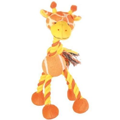 Trixie Hunde Giraffe mit Tau & Tennisball Plüsch 28 cm Spielzeug Kauen