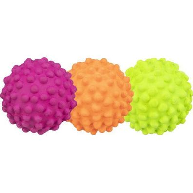 Trixie Igelball 7cm geräuschlos schwimmt Gummi Ball Spielzeug Apportieren Hund