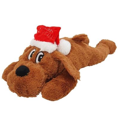 Nobby Hundespielzeug Xmas Edition Plüsch Hund Schlappi 42cm Squeaker Weihnachten