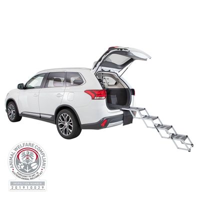 Hunderampe 4 stufige Falt Treppe, Trixie Aluminium klappbar 39378 Auto KFz