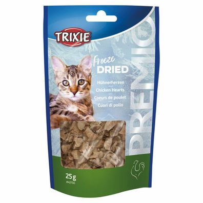 Trixie Premio Freeze Dried Hühnerherzen 25 g, Katzensnack Cat Katze*