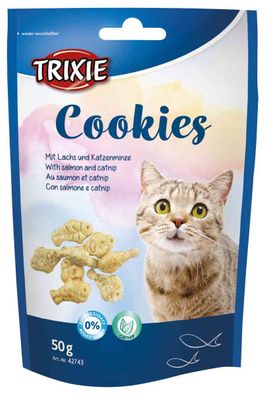 6 x Trixie Cookies 50 g, Katzensnack Snack Leckerlies Belohnung Katze Cat