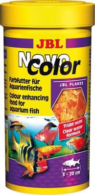 JBL NovoColor 100ml, Farbfutter für Aquarienfische, Flockenfutter