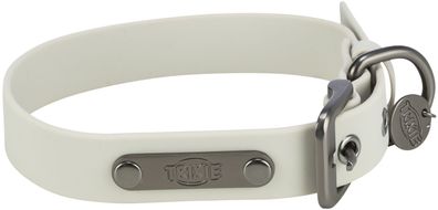 Trixie CityStyle Halsband Hund Dog Gurtband PVC-Ummantelung hellgrau