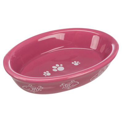 Trixie Katzen Cat Keramiknapf, oval Futter Wasser 15 x 10 cm 0,2 ML