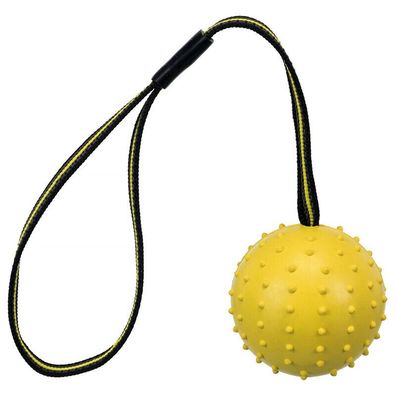 Trixie Sporting Ball am Gurt, Naturgummi und Polyester Hund Dog 6 cm