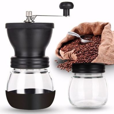 Kaffeemühle Manuell Keramikmahlwerk Grob- und Feinmühle Retoo