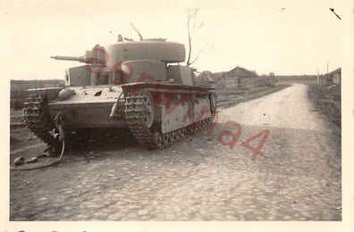 Russ. Panzer T - 28 Großtank bei Grodno Ostfront