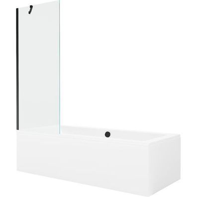 Mexen Cube Rechteckbadewanne 170x80 cm mit Verkleidung & 1-flgl. Duschabtrennung